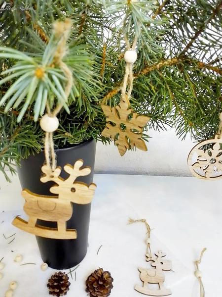 Christbaumschmuck Holzanhänger-Set